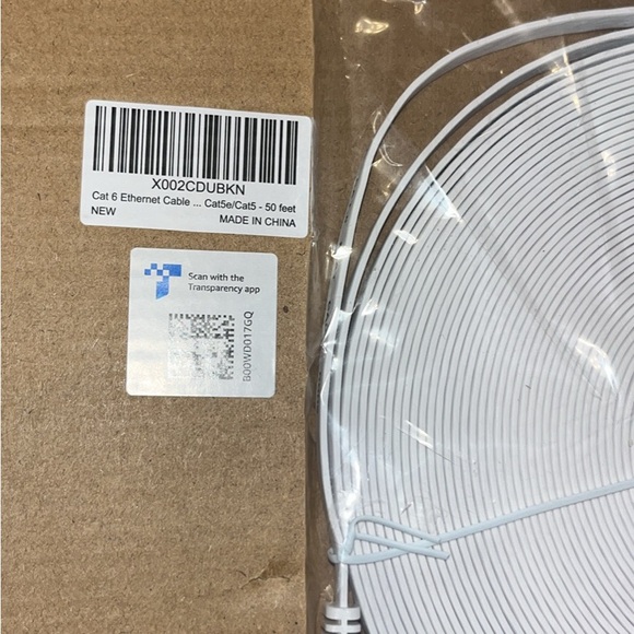 50 ft ethernet cable new unused in bag - Picture 2 of 3